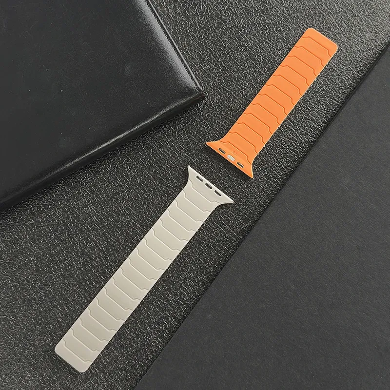 Bracelet montre silicone magnétique 38 à 49 mm pour Apple Watch