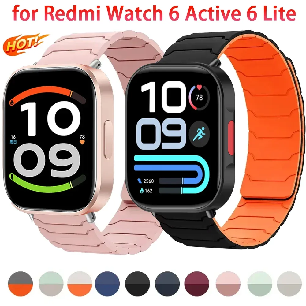 Bracelet montre silicone magnétique