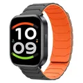 Bracelet montre silicone magnétique – Couleur du bracelet Gray orange