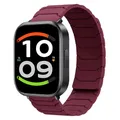 Bracelet montre silicone magnétique pour Redmi Watch Xiaomi – Couleur du bracelet Wine red