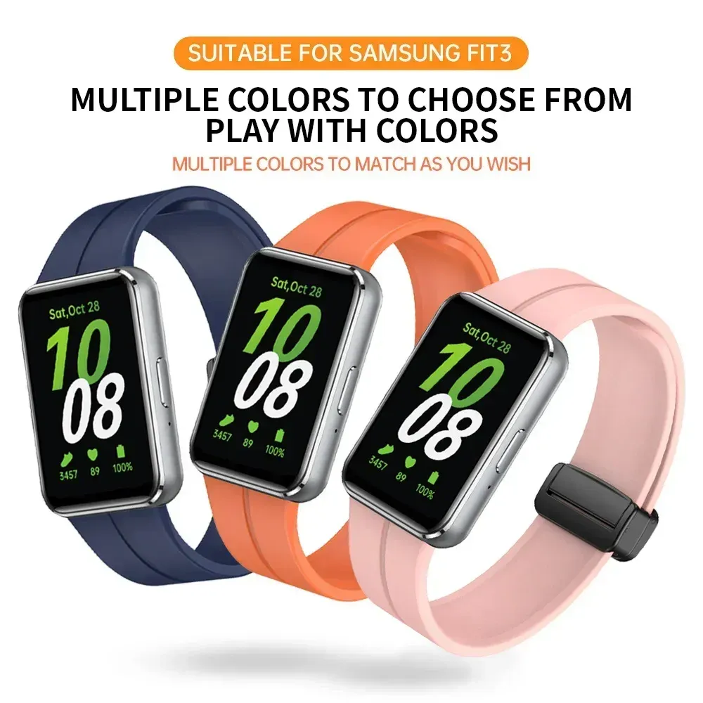 Bracelet montre silicone magnétique pour Samsung Galaxy Fit 3