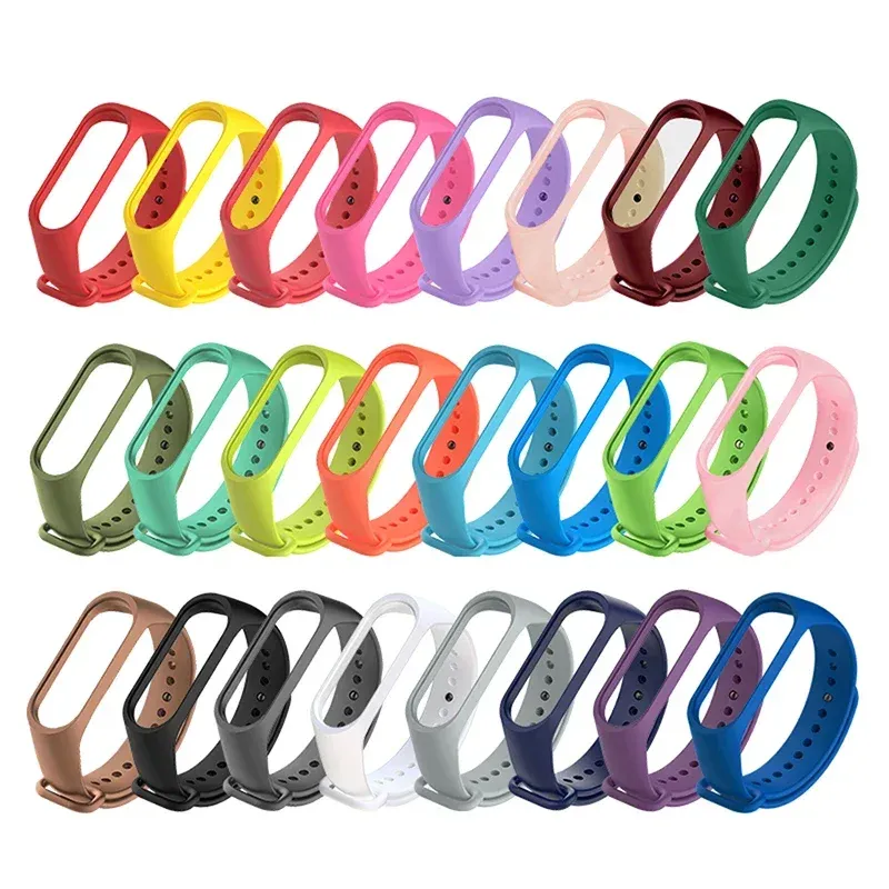 Bracelet montre silicone Mi Band 3 à 7