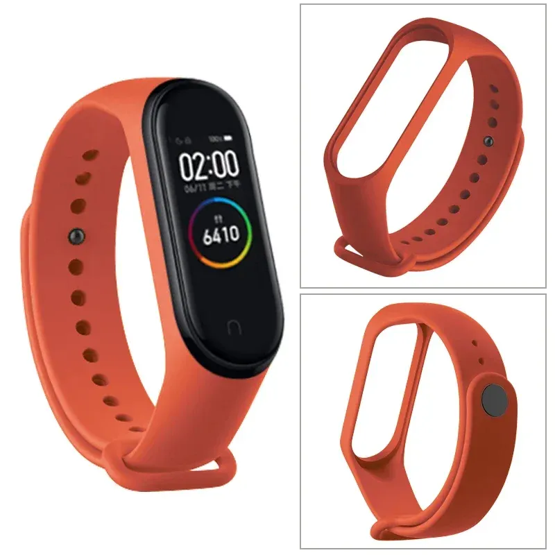 Bracelet montre silicone Mi Band 3 à 7