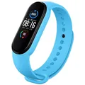 Bracelet montre silicone Mi Band 3 à 7 – Couleur du bracelet Light blue 07