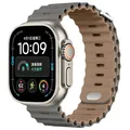 Bracelet montre silicone Ocean 38 à 49 mm pour Apple Watch – Couleur du bracelet Apricot