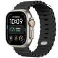 Bracelet montre silicone Ocean 38 à 49 mm pour Apple Watch – Couleur du bracelet Black