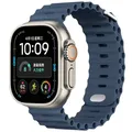 Bracelet montre silicone Ocean 38 à 49 mm pour Apple Watch – Couleur du bracelet Deep blue