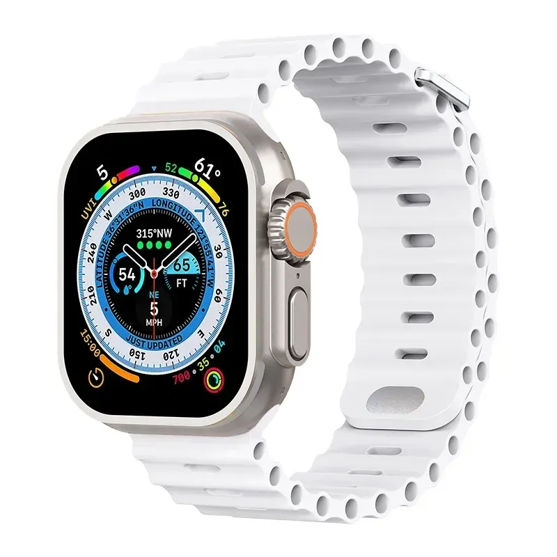 Bracelet montre silicone Ocean 38 à 49 mm pour Apple Watch