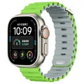 Bracelet montre silicone Ocean 38 à 49 mm pour Apple Watch – Couleur du bracelet Green Grey
