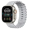 Bracelet montre silicone Ocean 38 à 49 mm pour Apple Watch – Couleur du bracelet Grey