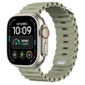 Bracelet montre silicone Ocean 38 à 49 mm pour Apple Watch – Couleur du bracelet Khaki