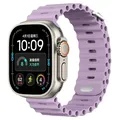 Bracelet montre silicone Ocean 38 à 49 mm pour Apple Watch – Couleur du bracelet Lavender purple
