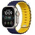 Bracelet montre silicone Ocean 38 à 49 mm pour Apple Watch – Couleur du bracelet Midnight blue Yellow