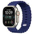 Bracelet montre silicone Ocean 38 à 49 mm pour Apple Watch – Couleur du bracelet Midnight Blue