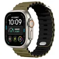 Bracelet montre silicone Ocean 38 à 49 mm pour Apple Watch – Couleur du bracelet Olive black