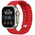 Bracelet montre silicone Ocean 38 à 49 mm pour Apple Watch – Couleur du bracelet Red
