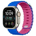 Bracelet montre silicone Ocean 38 à 49 mm pour Apple Watch – Couleur du bracelet Royal blue pink
