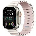 Bracelet montre silicone Ocean 38 à 49 mm pour Apple Watch – Couleur du bracelet Starlight pink sand