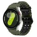 Bracelet montre silicone Ocean 40 à 47 mm pour Samsung Galaxy – Couleur du bracelet Army green Black
