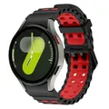 Bracelet montre silicone Ocean 40 à 47 mm pour Samsung Galaxy – Couleur du bracelet Black Red