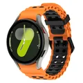 Bracelet montre silicone Ocean 40 à 47 mm pour Samsung Galaxy – Couleur du bracelet Orange black