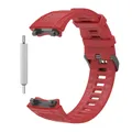 Bracelet montre silicone pour Amazfit T-REX 3 – Couleur du bracelet Rouge