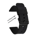 Bracelet montre silicone souple 12 à 20 mm – Couleur du bracelet Black-Black