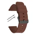 Bracelet montre silicone souple 12 à 20 mm – Couleur du bracelet Brown-Black