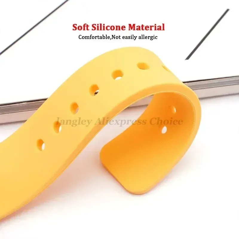 Bracelet montre silicone souple 12 à 20 mm