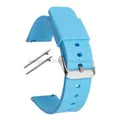 Bracelet montre silicone souple 12 à 20 mm – Couleur du bracelet LightBlue-Silver