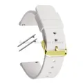 Bracelet montre silicone souple 12 à 20 mm – Couleur du bracelet White-Gold