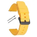 Bracelet montre silicone souple 12 à 20 mm – Couleur du bracelet Yellow-Black
