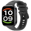Bracelet montre silicone translucide – Couleur du bracelet Extreme night Black