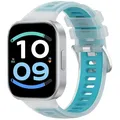 Bracelet montre silicone translucide – Couleur du bracelet Transparent Blue