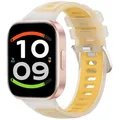 Bracelet montre silicone translucide – Couleur du bracelet Transparent Yellow