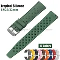 Bracelet montre silicone tropical 18 à 22 mm – 1