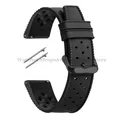 Bracelet montre silicone tropical 18 à 22 mm – Couleur du bracelet Black-Black