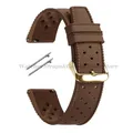 Bracelet montre silicone tropical 18 à 22 mm – Couleur du bracelet Brown-Gold