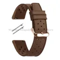 Bracelet montre silicone tropical 18 à 22 mm – Couleur du bracelet Brown-RoseGold