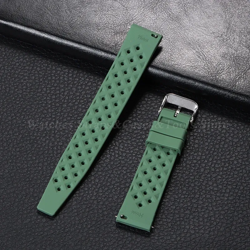 Bracelet montre silicone tropical 18 à 22 mm