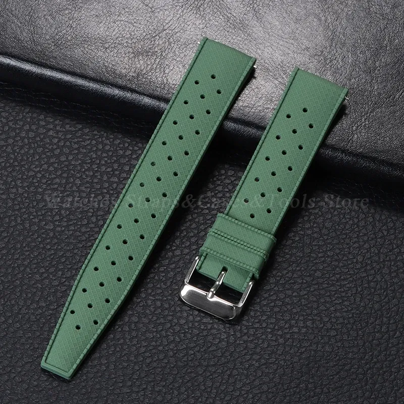 Bracelet montre silicone tropical 18 à 22 mm