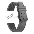 Bracelet montre silicone tropical 18 à 22 mm – Couleur du bracelet Gray-Black