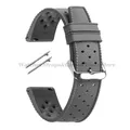 Bracelet montre silicone tropical 18 à 22 mm – Couleur du bracelet Gray-Silver