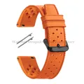Bracelet montre silicone tropical 18 à 22 mm – Couleur du bracelet Orange-Black