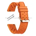 Bracelet montre silicone tropical 18 à 22 mm – Couleur du bracelet Orange-RoseGold