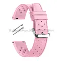 Bracelet montre silicone tropical 18 à 22 mm – Couleur du bracelet Pink-Silver