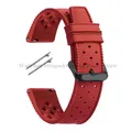 Bracelet montre silicone tropical 18 à 22 mm – Couleur du bracelet Red-Black
