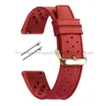 Bracelet montre silicone tropical 18 à 22 mm – Couleur du bracelet Red-Gold