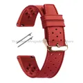 Bracelet montre silicone tropical 18 à 22 mm – Couleur du bracelet Red-RoseGold