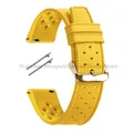 Bracelet montre silicone tropical 18 à 22 mm – Couleur du bracelet Yellow-Gold
